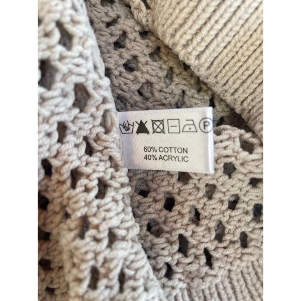 Lisa Todd Beach Bum Crochet Cotton Vneck Sweater - Picture 5 of 5